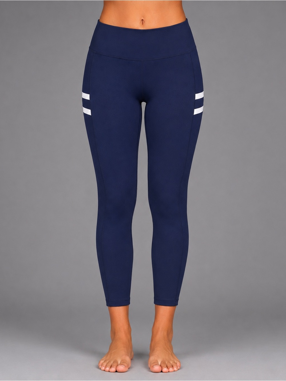 Fabletics Blue White Sheer Gym Yoga Leggings M